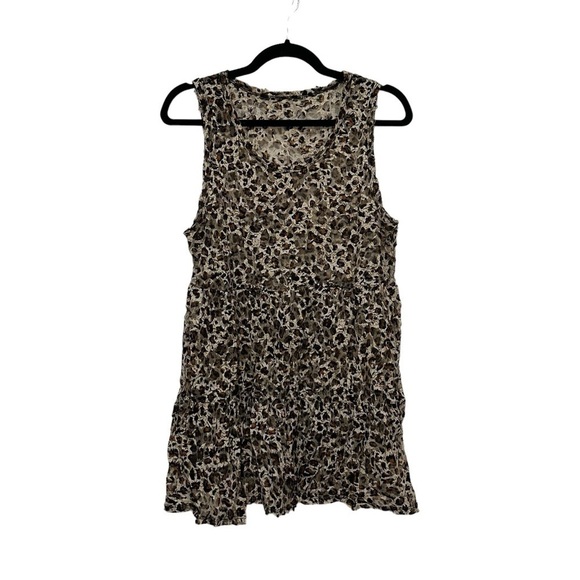 Tops - Animal print semi-sheer sleeveless tunic tank - super cute! Women's XL